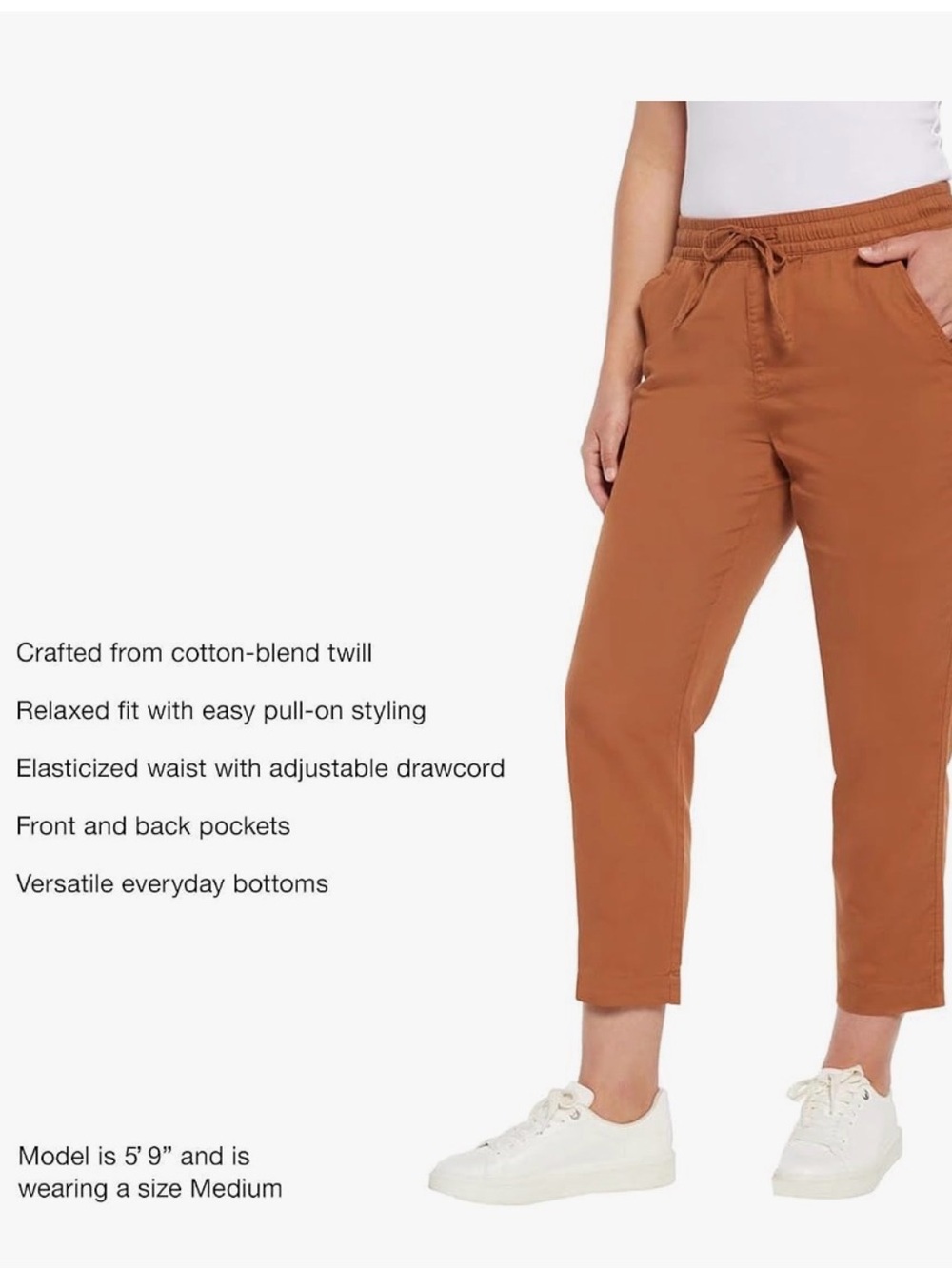 GAP Womens Summer Stretch Elastic Waist Pull-On Pants Size Large